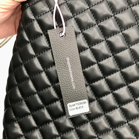 Like Dreams Black Quilted Juliet Medium Crossbody Bag - Picture 10 of 11